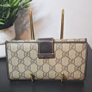 GUCCI MONOGRAM COATED CANVAS LONG WALLET